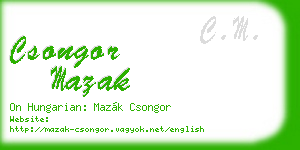 csongor mazak business card